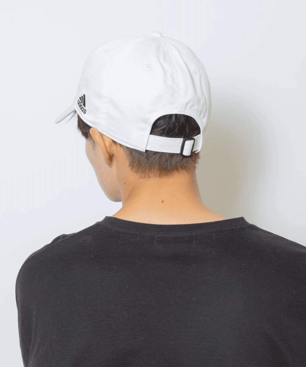 adidas 深め 綿ツイル キャップ | OSFX(60～63㎝)(82) WHITE(06 