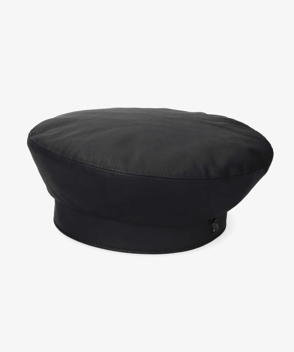 arth Leather Beret | 57cm～59cm(98) BLACK (01) | arth | ベレー