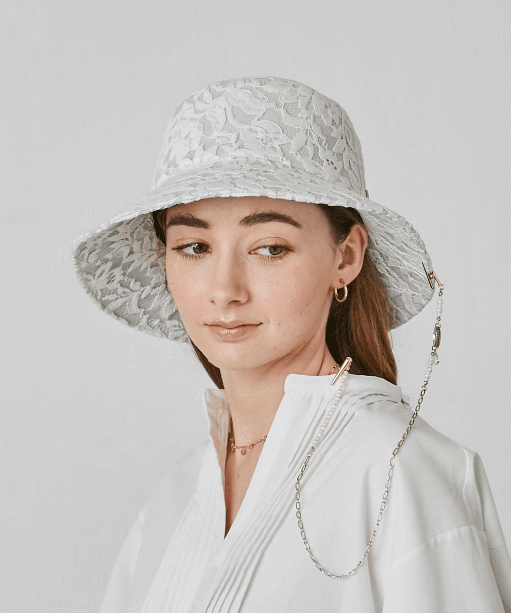 Chapeau d' O Chain&Beads Hat Clip | FREE(09) BLACK (01) | Chapeau