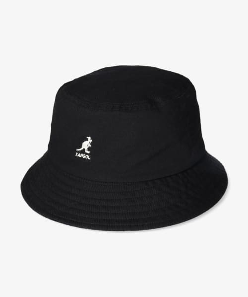 KANGOL WASHED BUCKET | S(06) BLACK (01) | KANGOL / カンゴール 