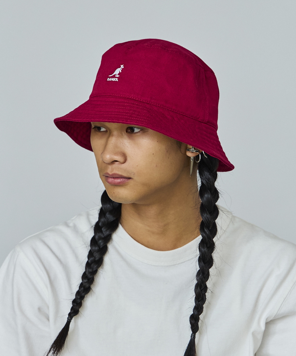 KANGOL WASHED BUCKET | S(06) BLACK (01) | KANGOL / カンゴール