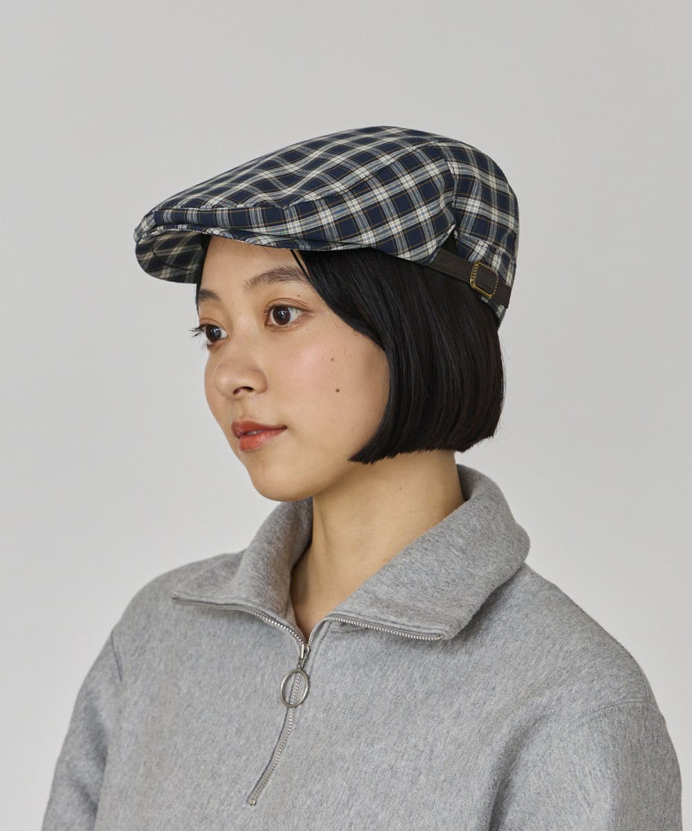 NAVY CHECK 　モデル頭囲：56cm　着用サイズ：57cm