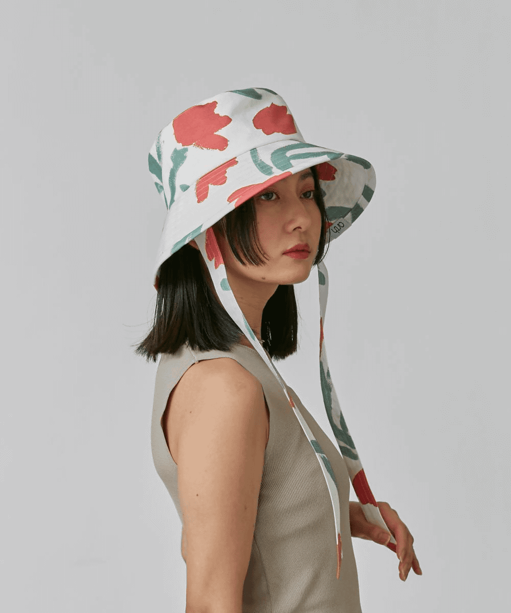 ー品販売 ハット Fumika hat sunshade linen cotton Uchida ハット