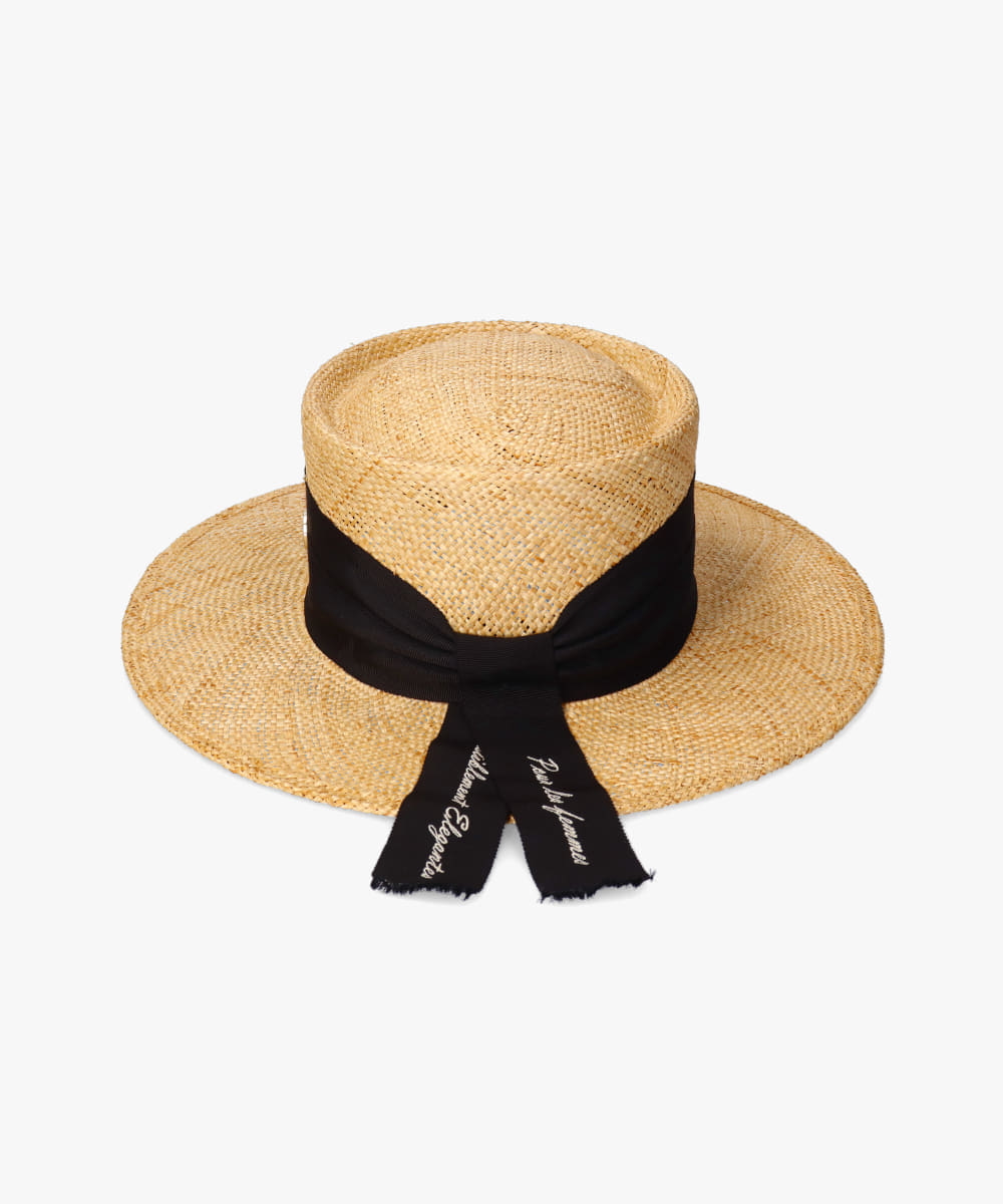 Chapeau d' O Bao Canotier Wide | 57cm(57) BLACK (01) | Chapeau d 