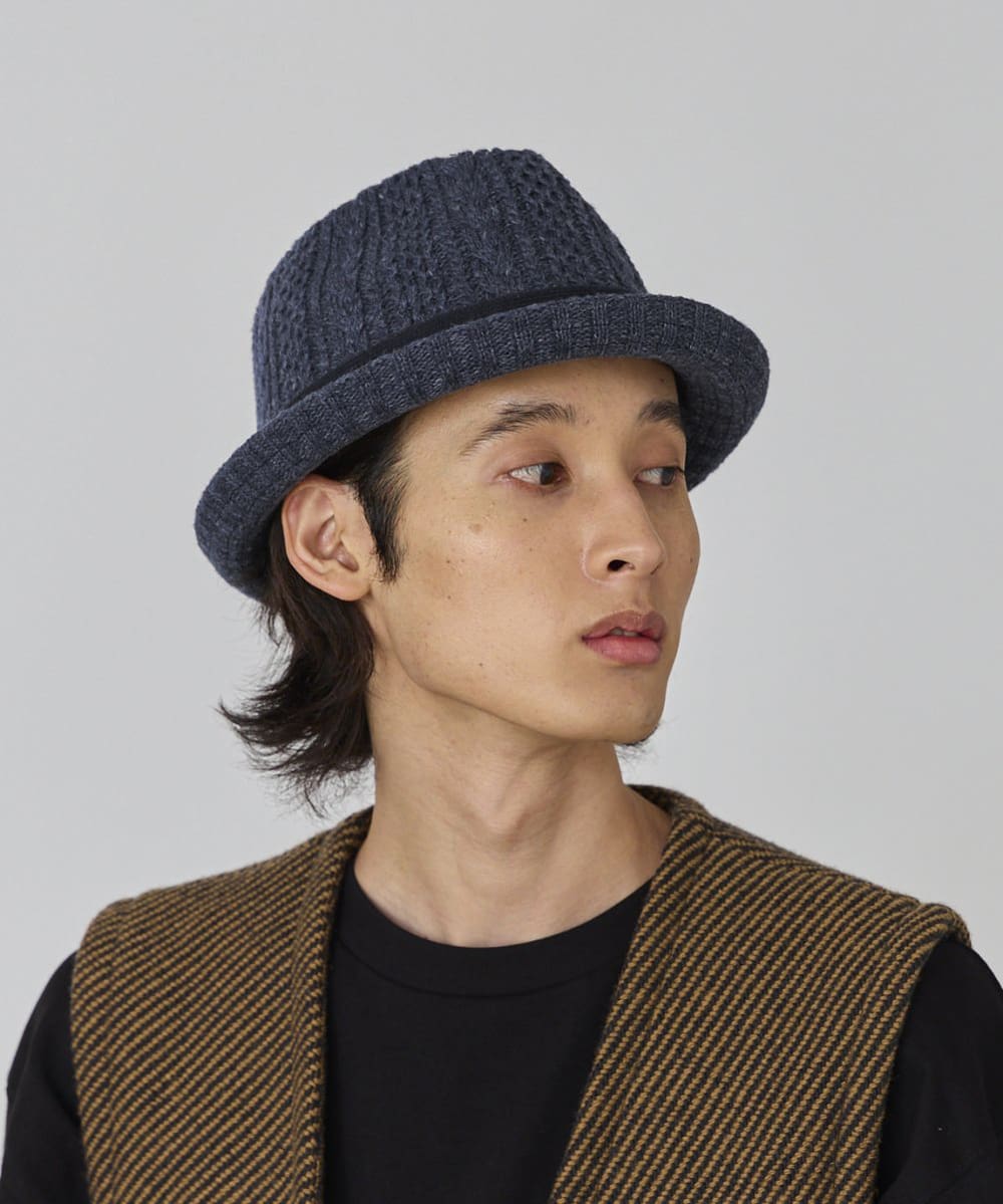 OVERRIDE  CABLE KNIT FEDORA
