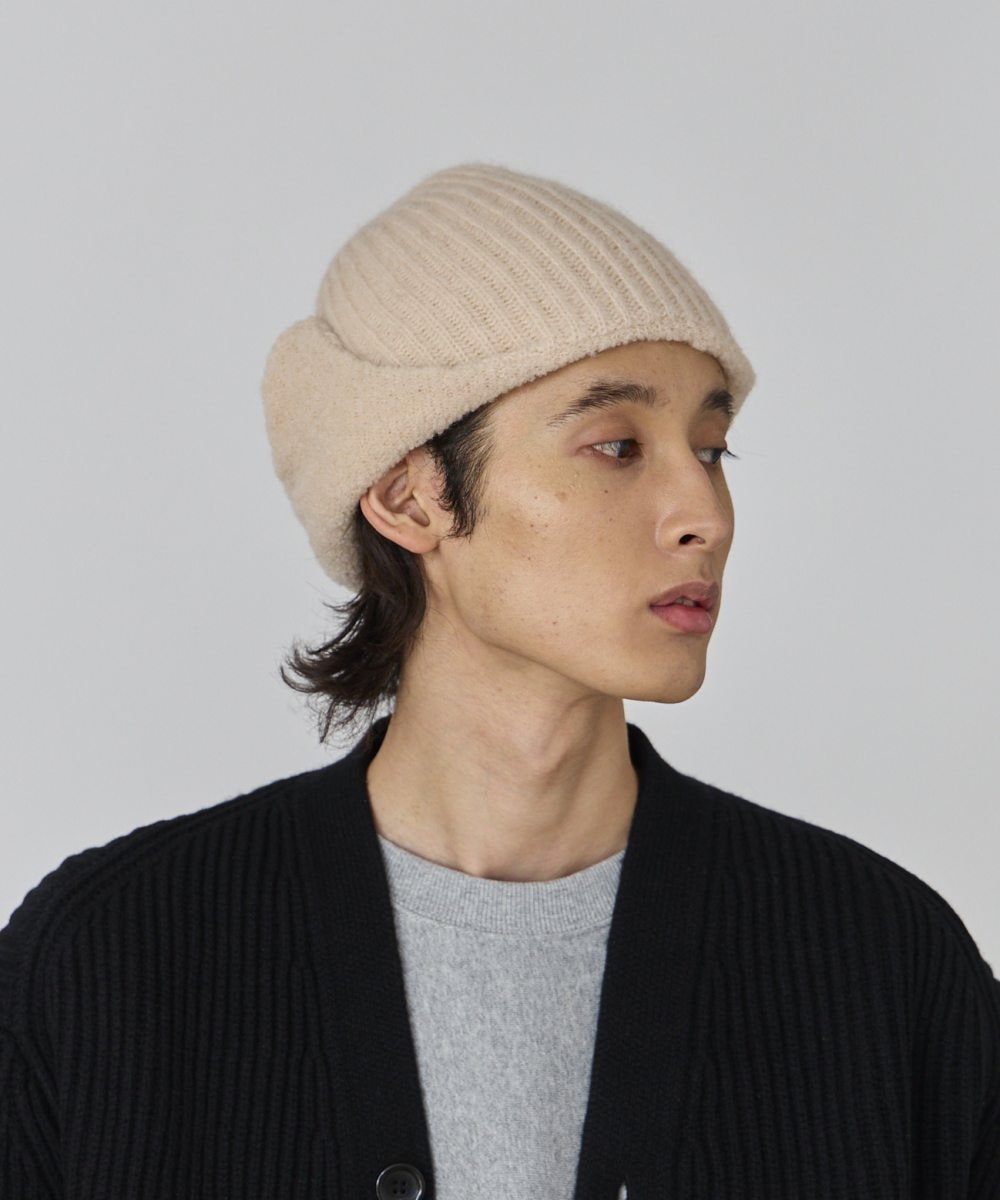 予約】OVERRIDE ALPACA BLEND EARLAP BEANIE | 57cm～59cm(98) WHITE