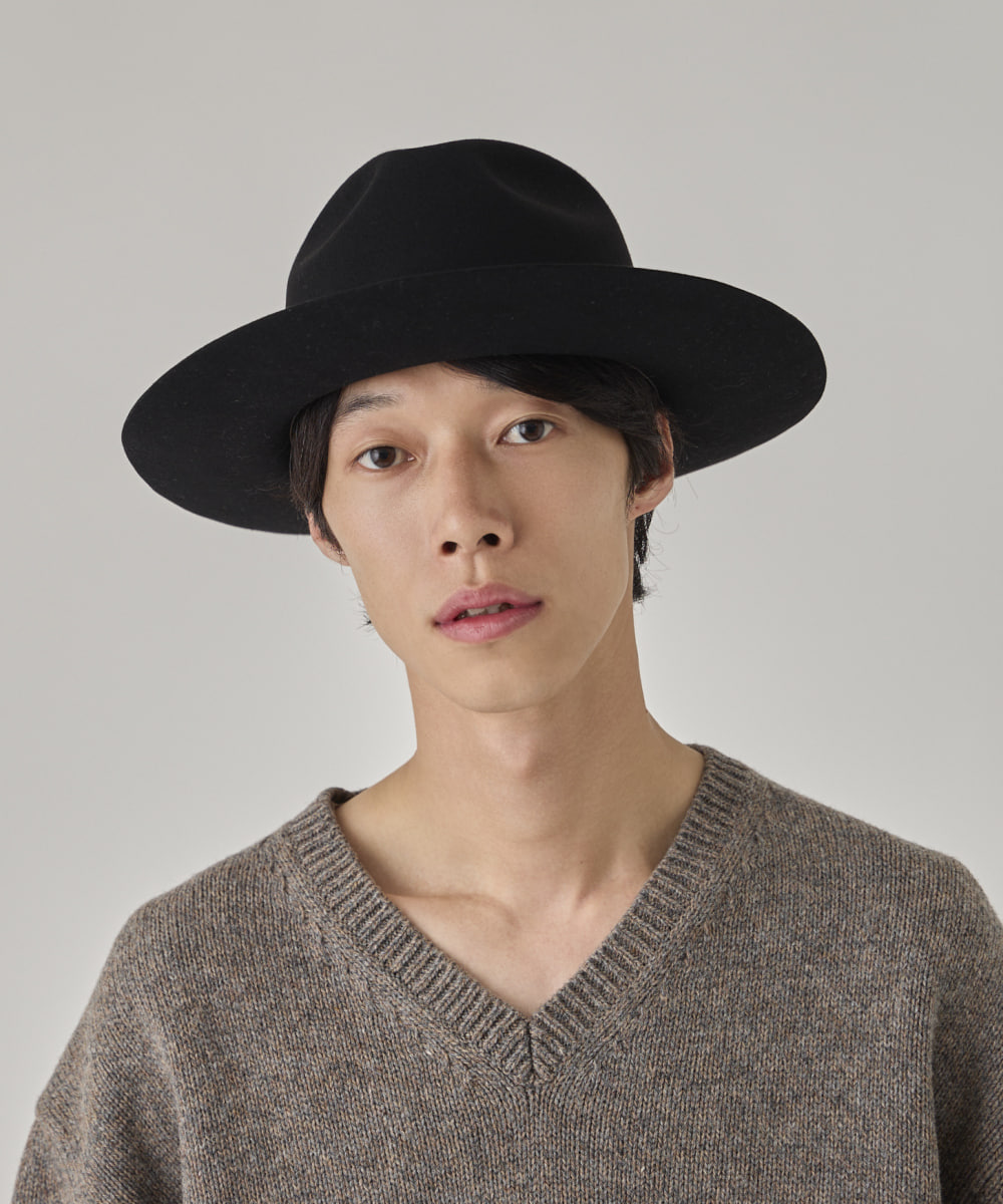 arth  Beaver Long Brim Fedora