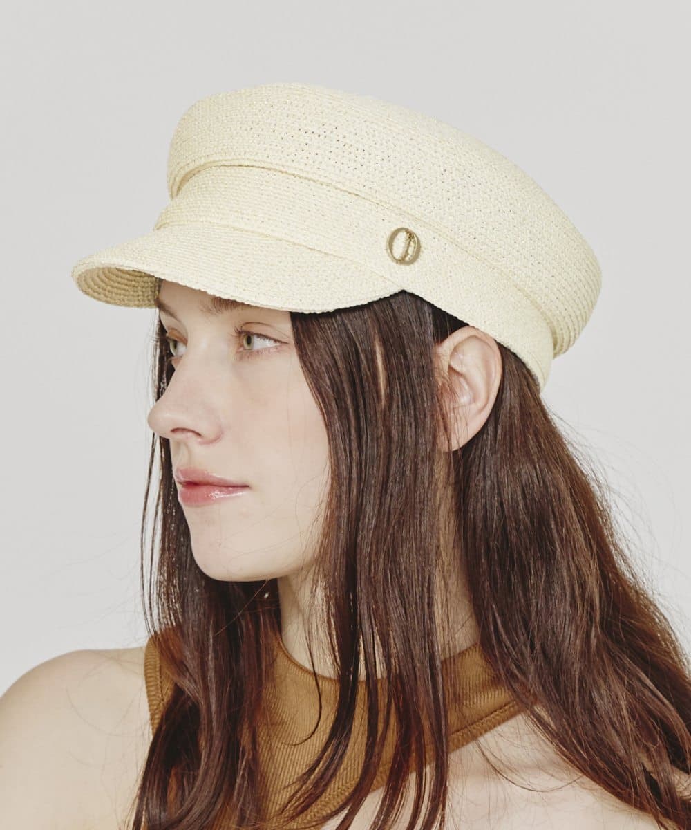 Chapeau d' O Lame Silk Braid Marine Cas