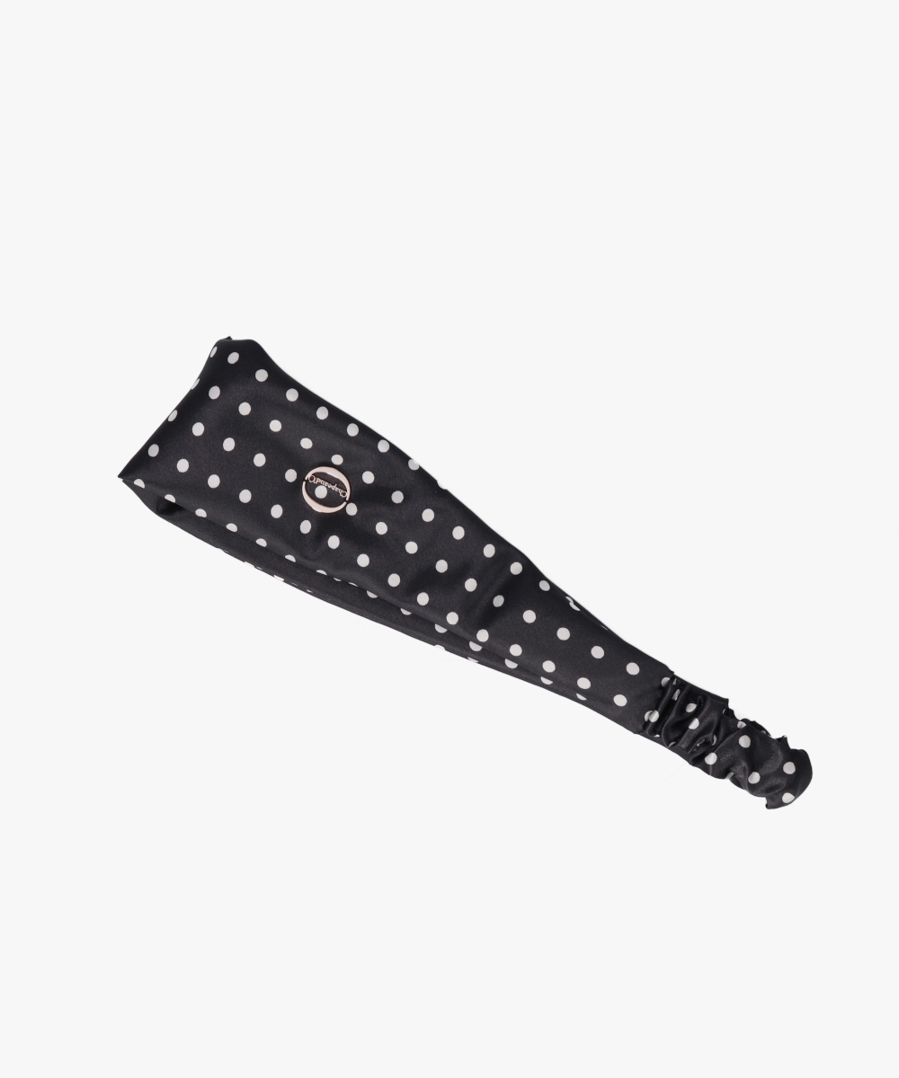 Chapeau d' O Polka dot Satin Hairband