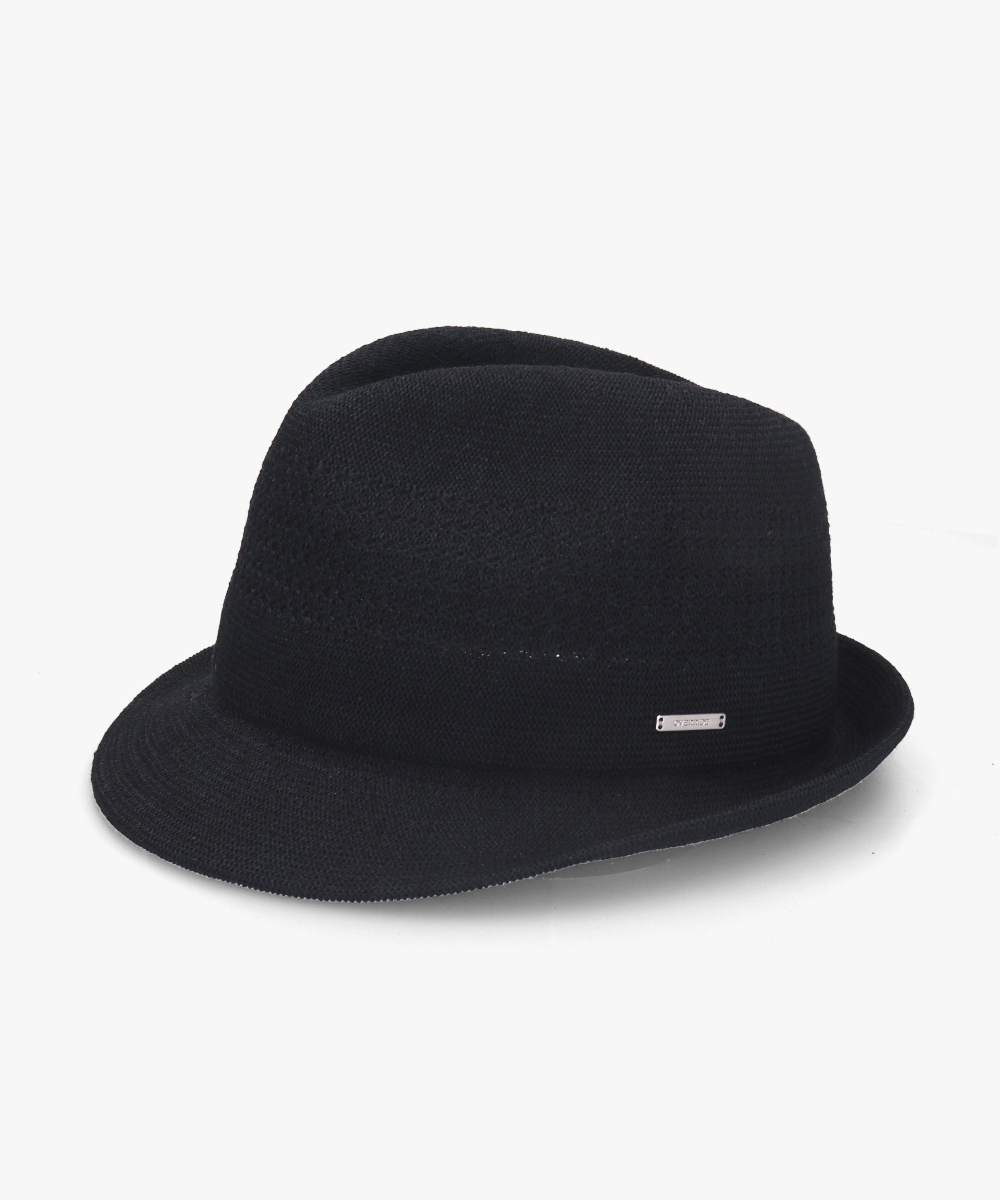 OVERRIDE LINEN KNIT FEDORA