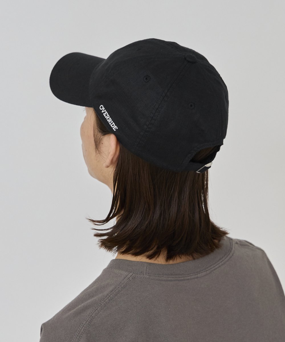 OVERRIDE LINEN 6P CAP | 59cm～61cm(80) BLACK (01) | OVERRIDE 