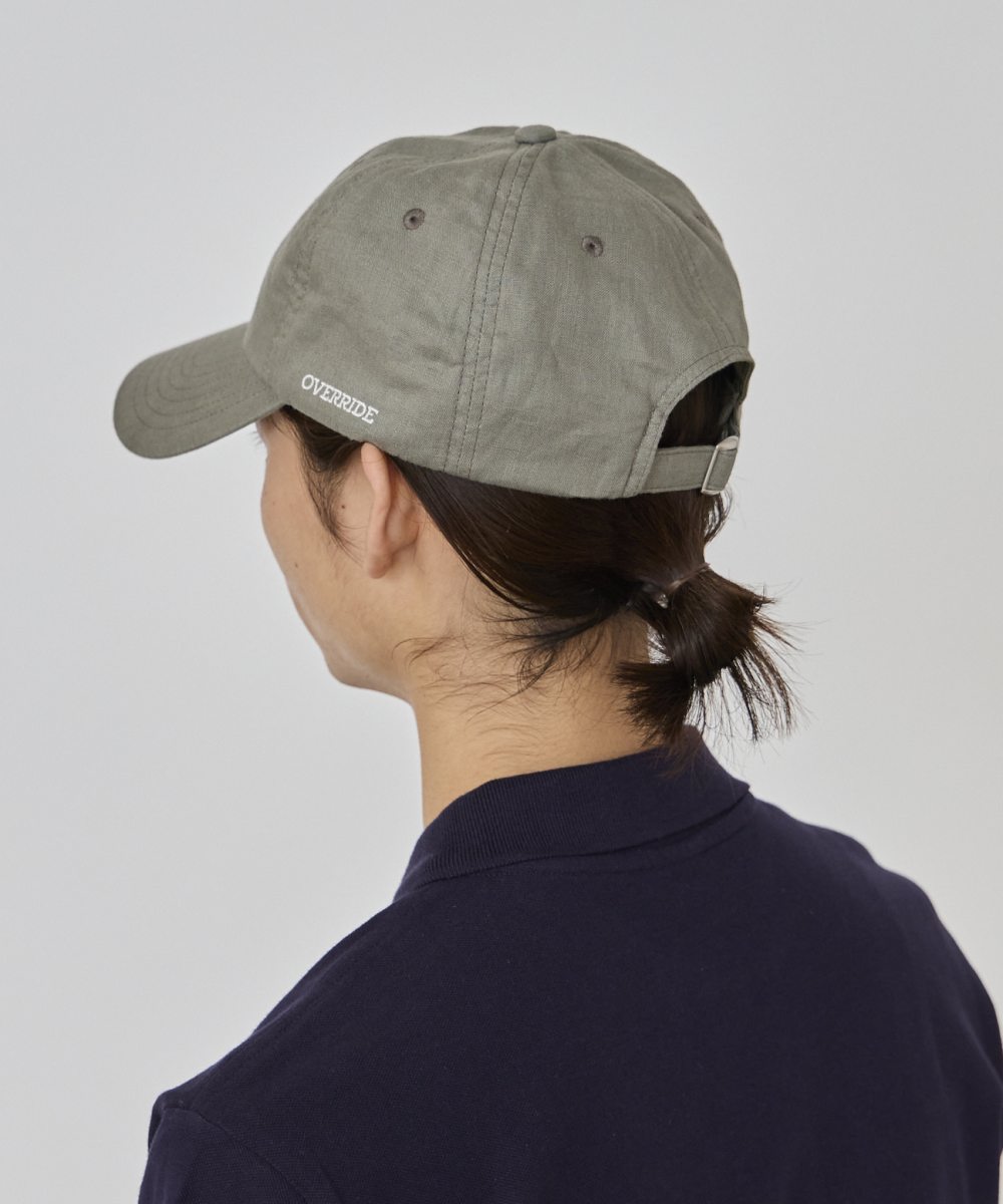 OVERRIDE LINEN 6P CAP | 59cm～61cm(80) BLACK (01) | OVERRIDE