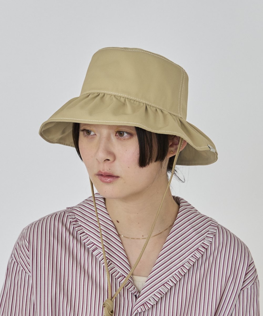 OVERRIDE GABARDINE TUCK HAT SG | 57.5cm(75) CHARCOAL (02 