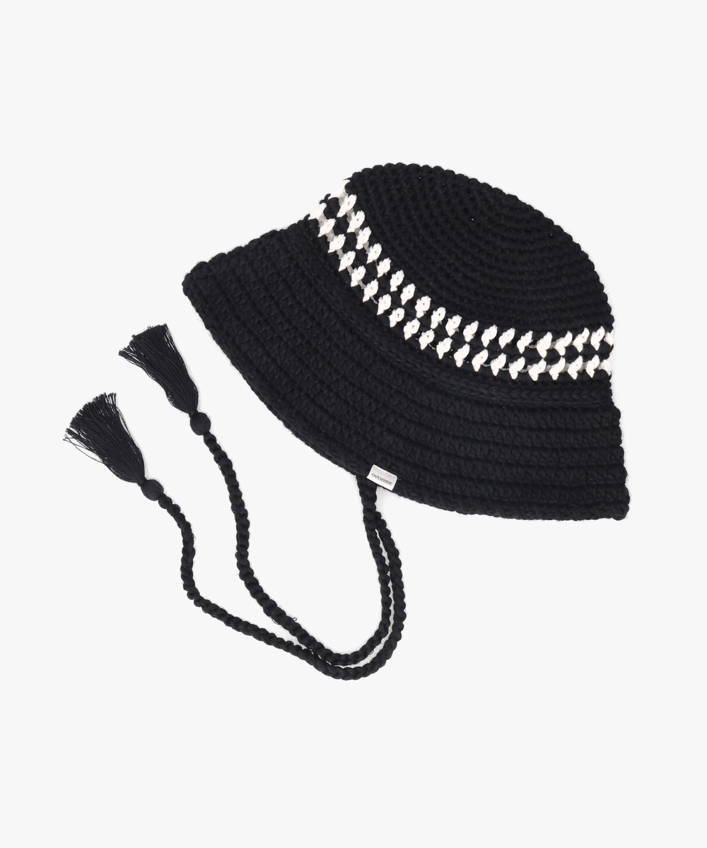 【Ginzamag.com掲載商品】OVERRIDE REC KNIT CROCHET CLOCHE SG