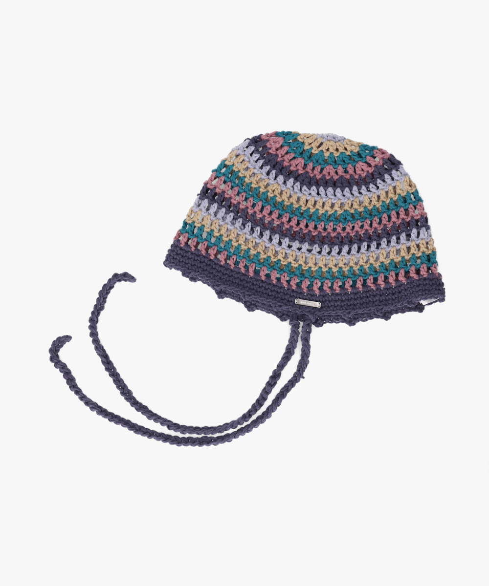 OVERRIDE KNIT CROCHET SUMMER BEANIE