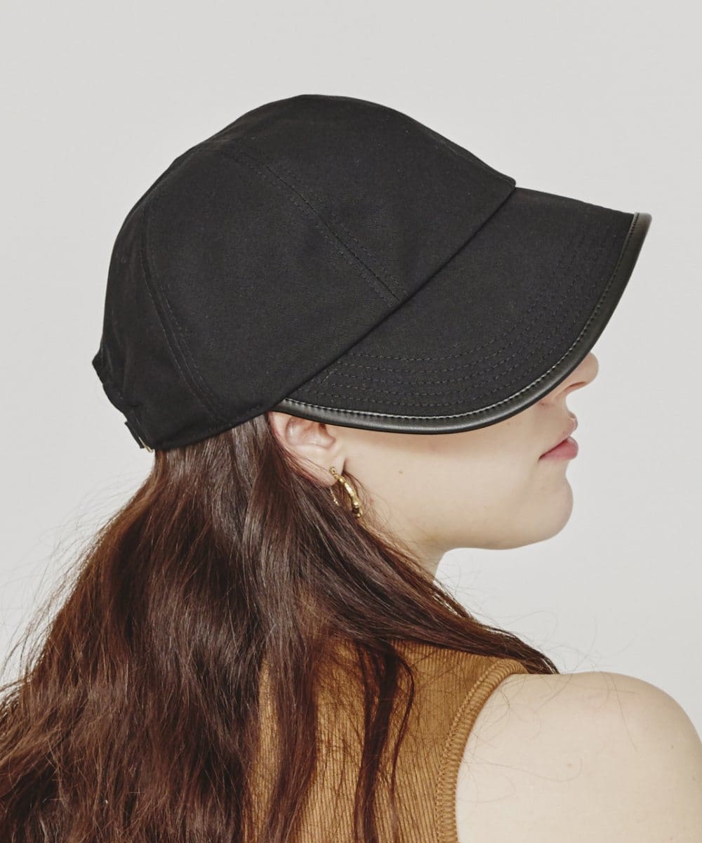 Chapeau d' O Canvas Wide Cap | 56cm～58cm(97) BLACK (01) | Chapeau 