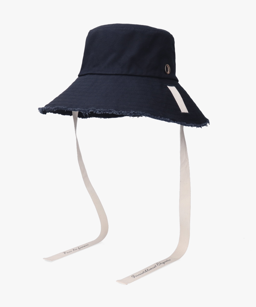 Chapeau d' O Washed Fringe Hat | 57.5cm(75) WHITE (06) | Chapeau d 