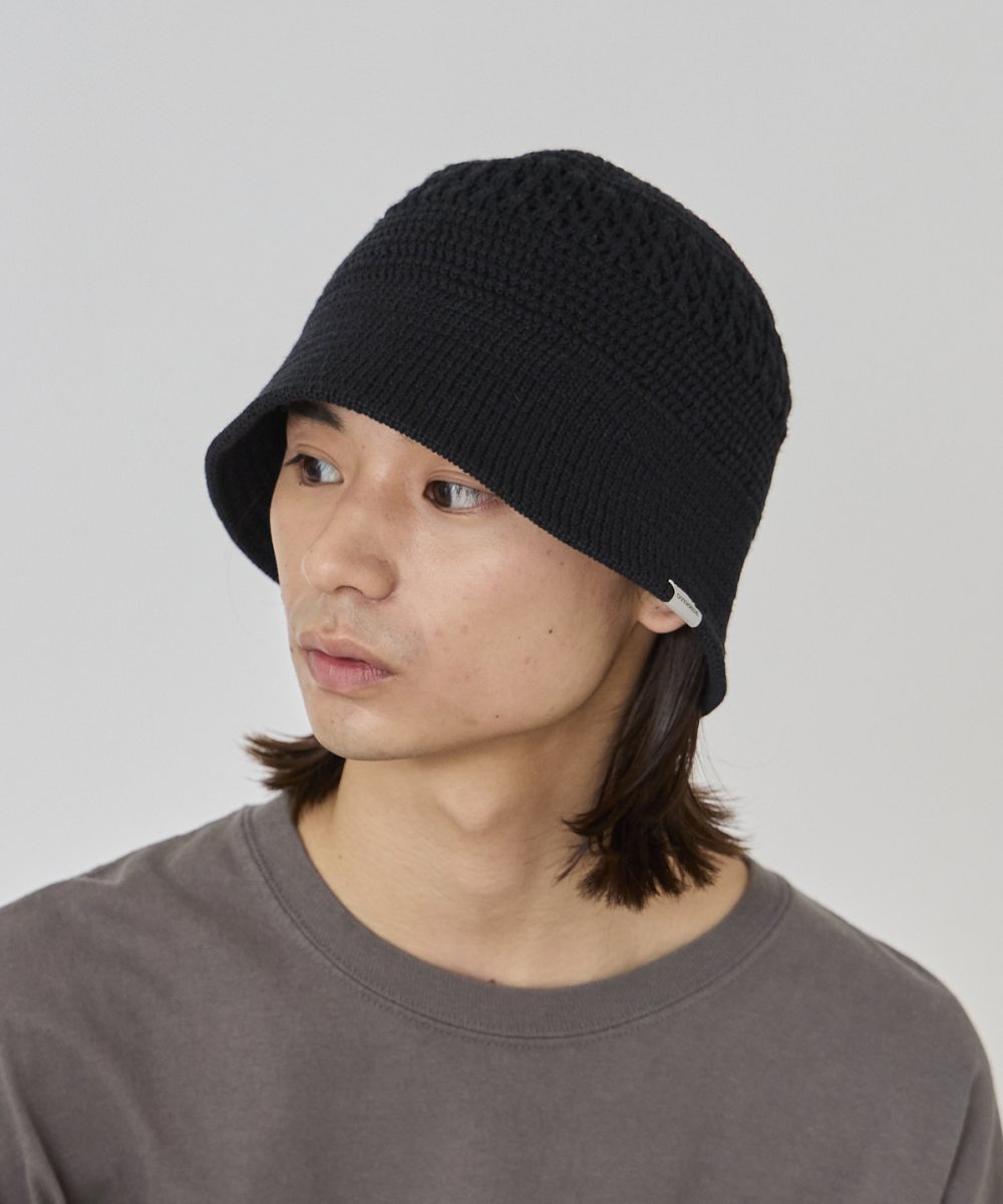 人気が高い knit stitching soduk ハット hat black / ハット 