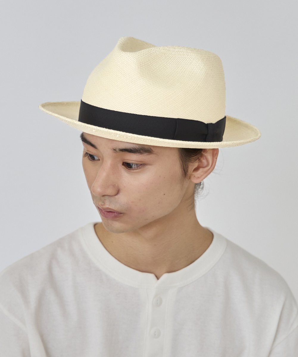 NAVYS vol.11掲載】OVERRIDE PANAMA FEDORA | 58cm(58) WHITE (06 