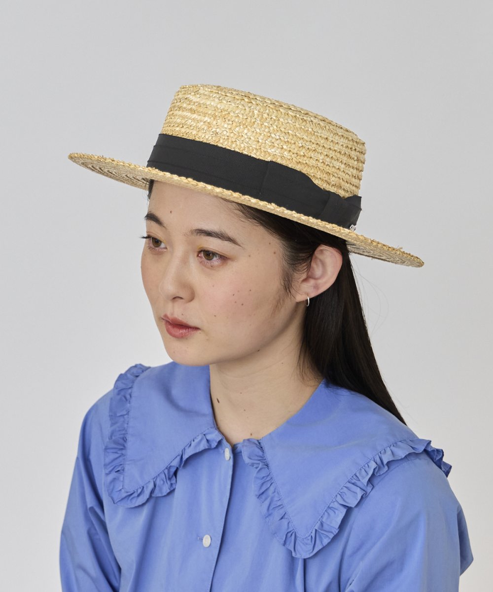 OVERRIDE TOOTHED STRAW BOATER