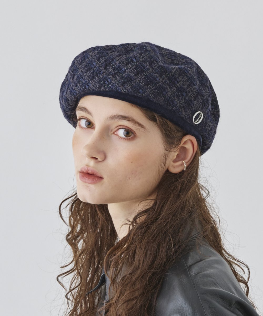 Chapeau d' O Lame Tweed Monty Beret