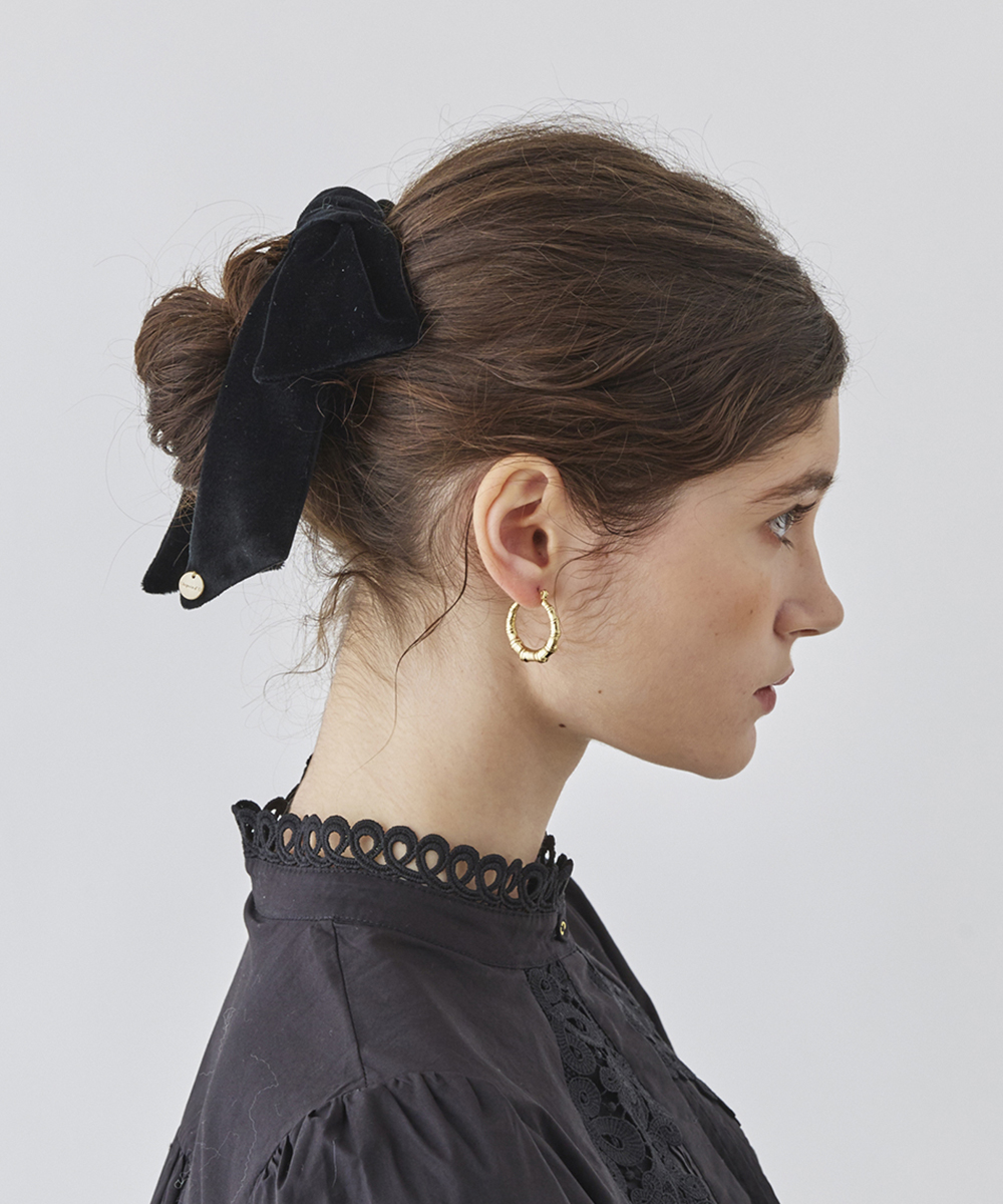 Chapeau d' O Velour Ribbon D.Clip：BLACK