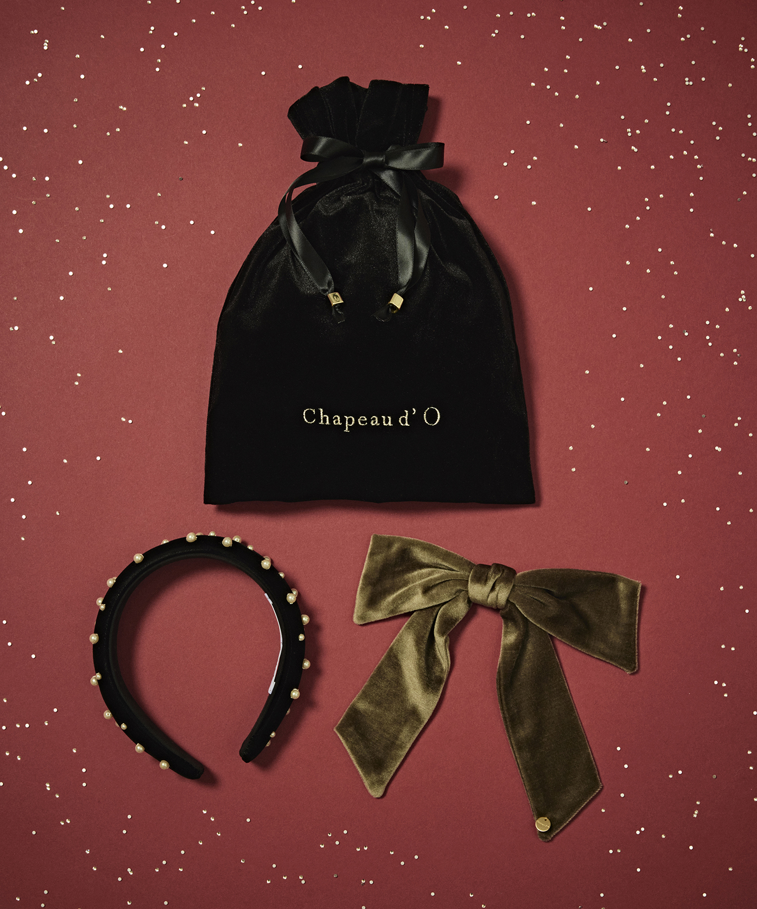 Chapeau d' O Xmas Pouch Set A