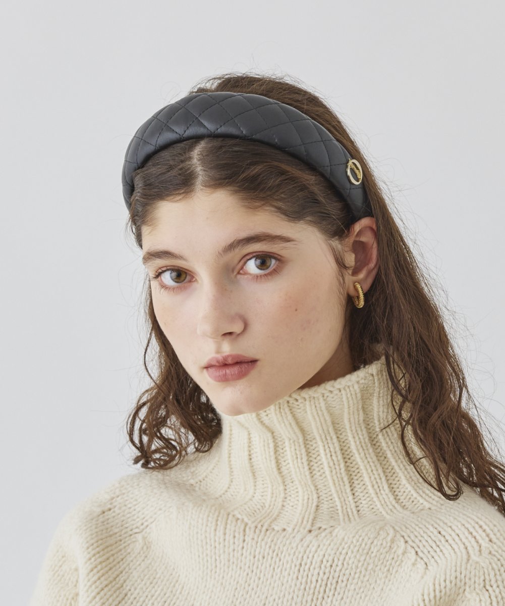 Chapeau d' O Quilt Headband：BLACK