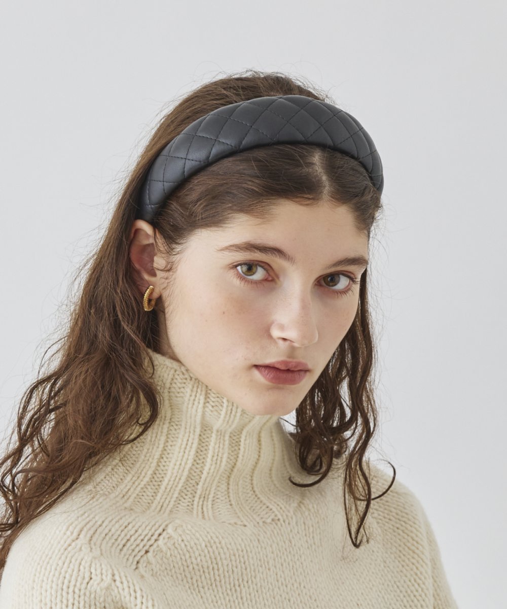 Chapeau d' O Quilt Headband：BLACK