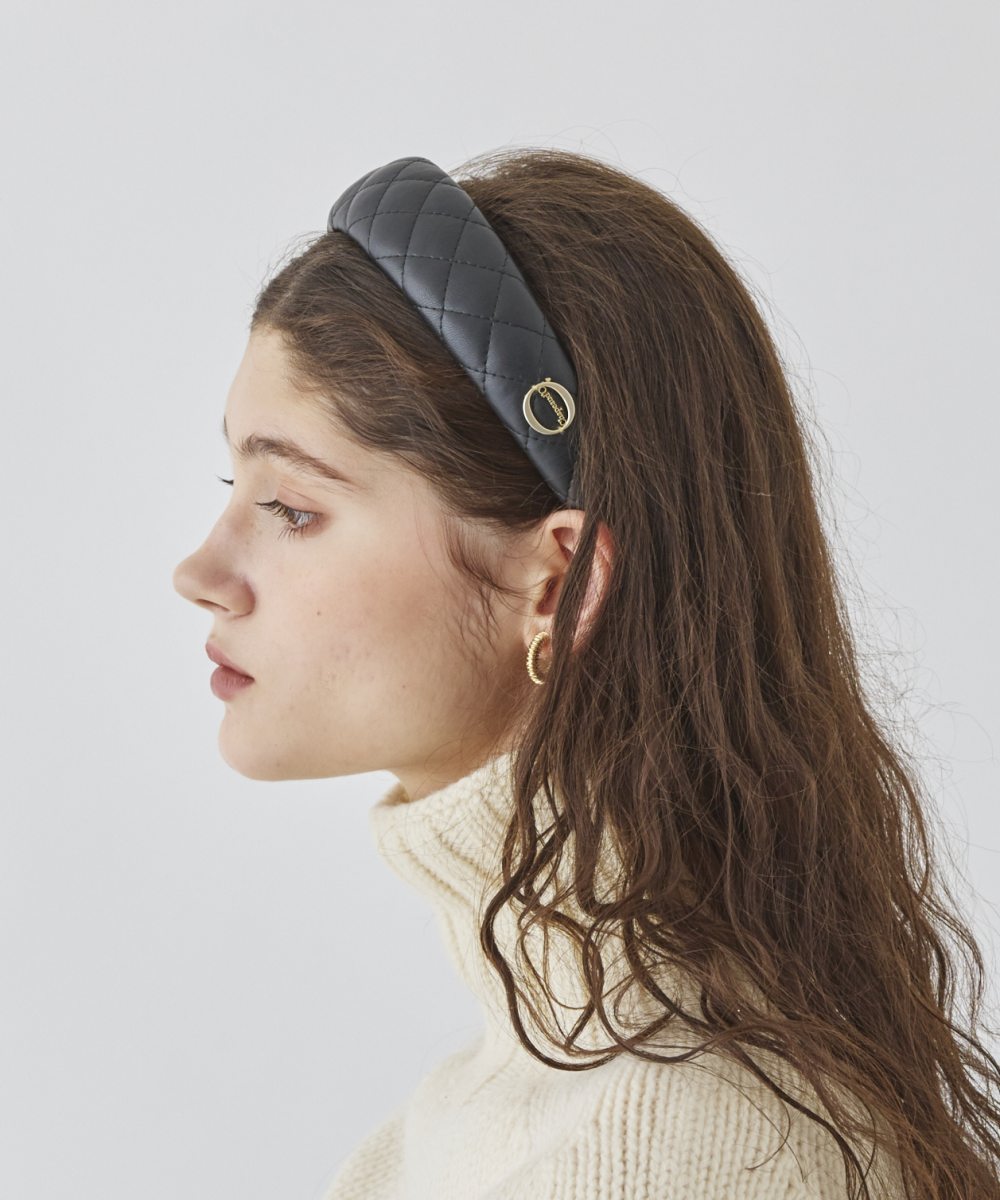 Chapeau d' O Quilt Headband：BLACK