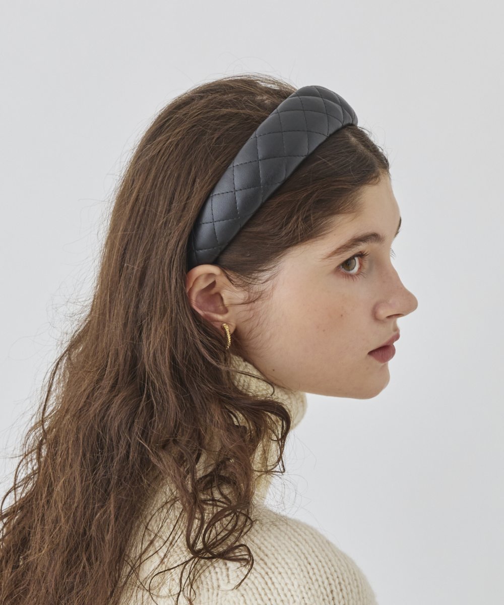 Chapeau d' O Quilt Headband：BLACK