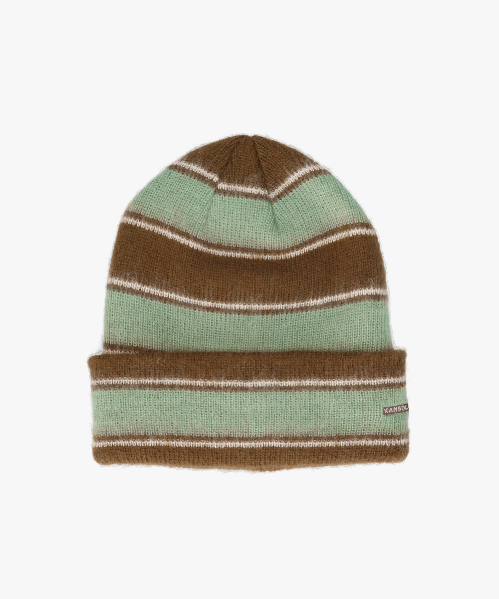 KANGOL FUZZY STRIPE BEANIE