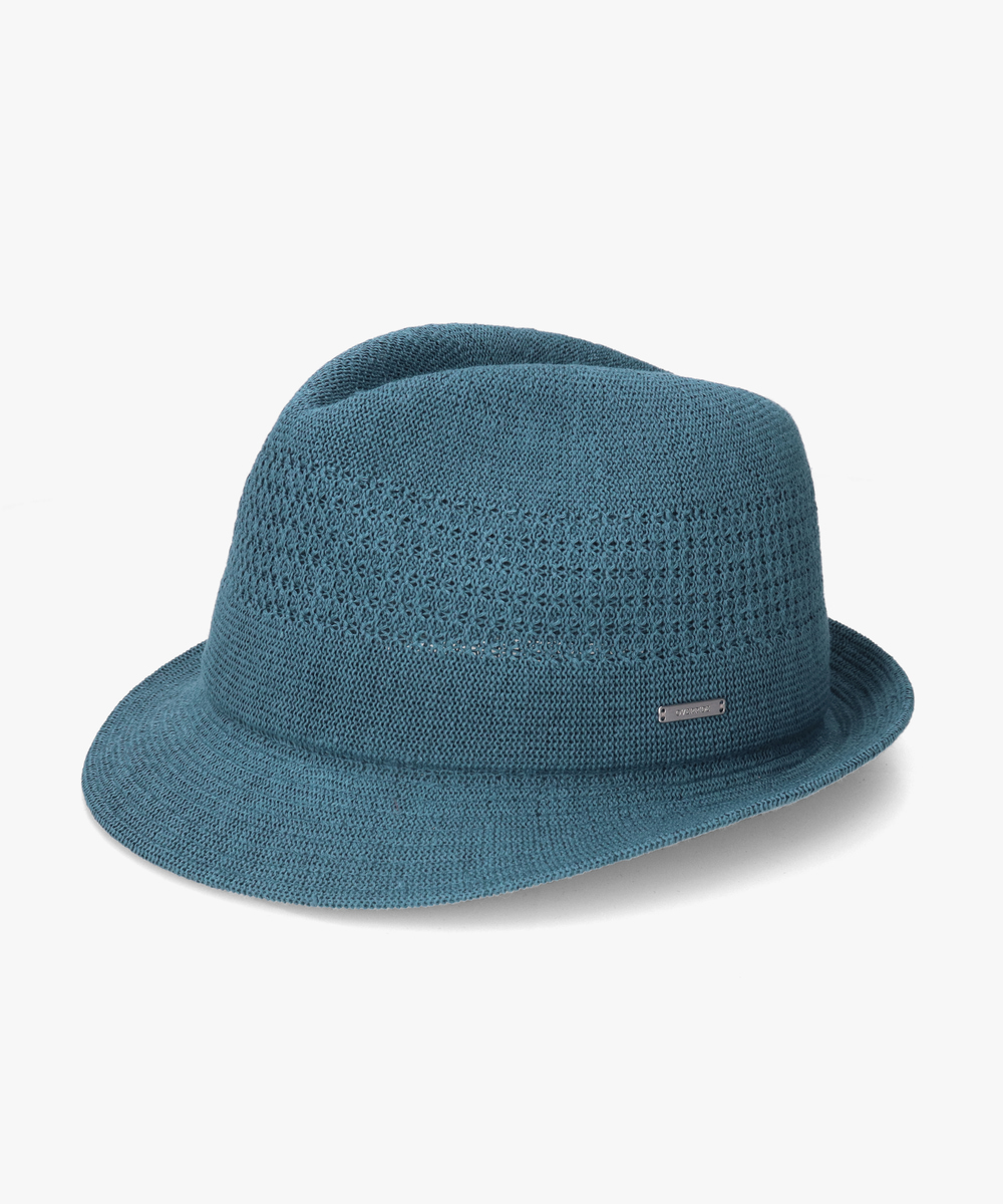 OVERRIDE  LINEN KNIT FEDORA