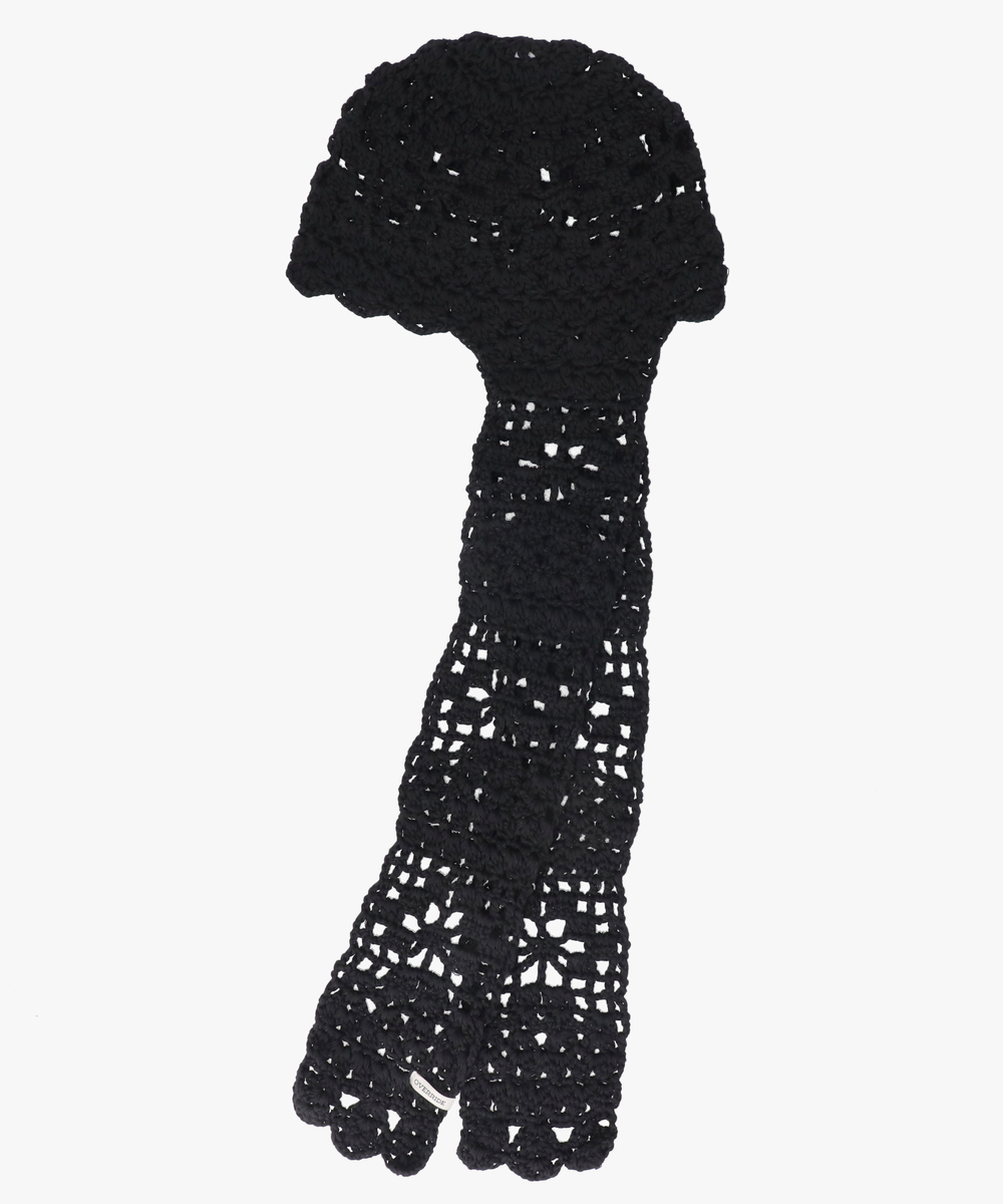 OVERRIDE  CROCHET SCARF BEANIE SGP