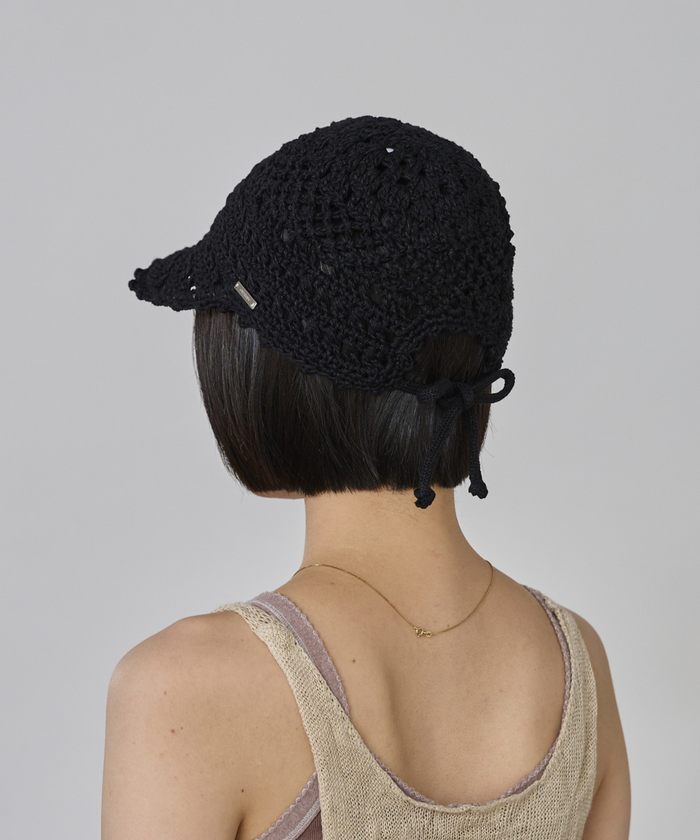 BLACK 　モデル頭囲：55.5cm　着用サイズ：57cm～59cm