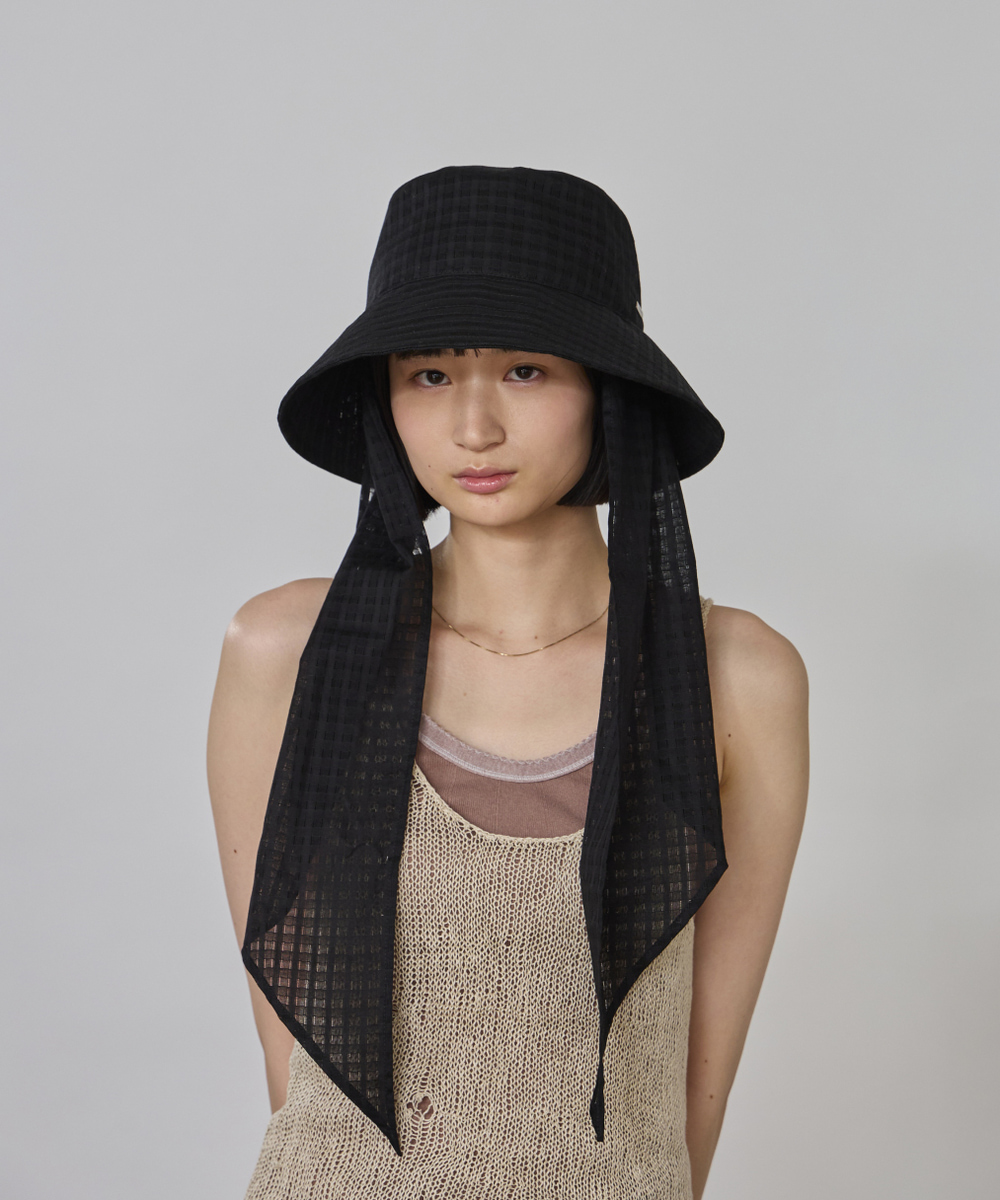 BLACK 　モデル頭囲：55.5cm　着用サイズ：58cm
