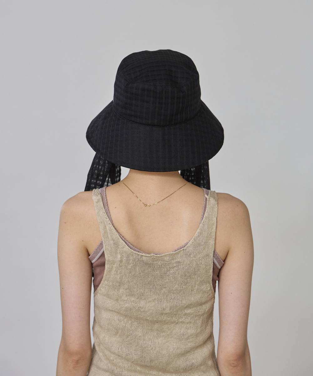 BLACK 　モデル頭囲：55.5cm　着用サイズ：58cm