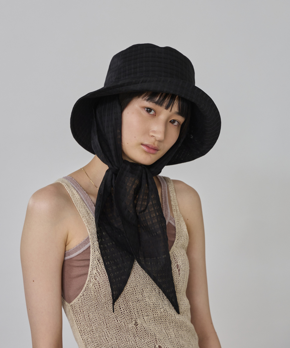 BLACK 　モデル頭囲：55.5cm　着用サイズ：58cm