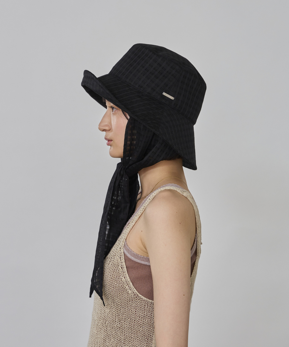 BLACK 　モデル頭囲：55.5cm　着用サイズ：58cm