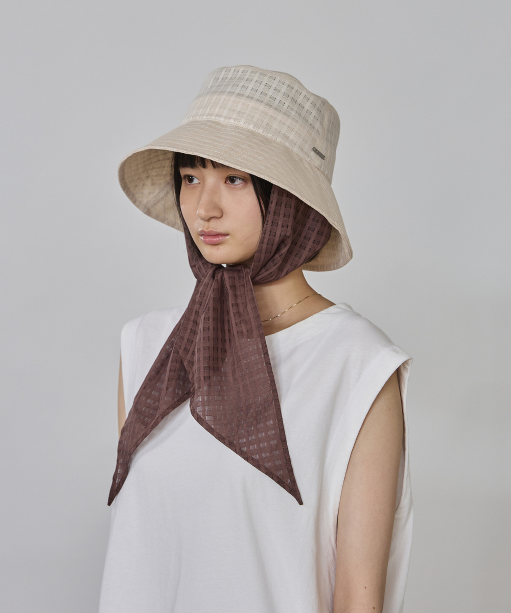 OVERRIDE OGC SHEER SCARF HAT SG | 58cm(58) BLACK (01