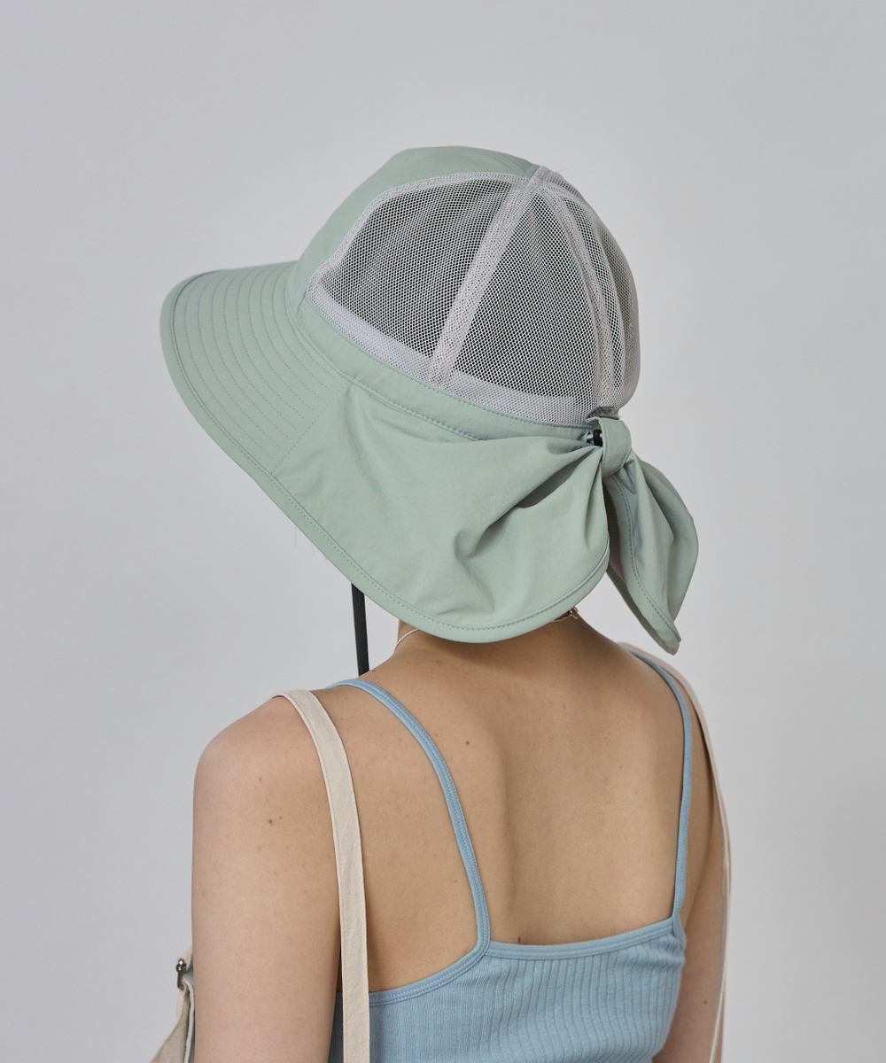 MINT GREEN 　モデル頭囲：55.5cm　着用サイズ：58cm