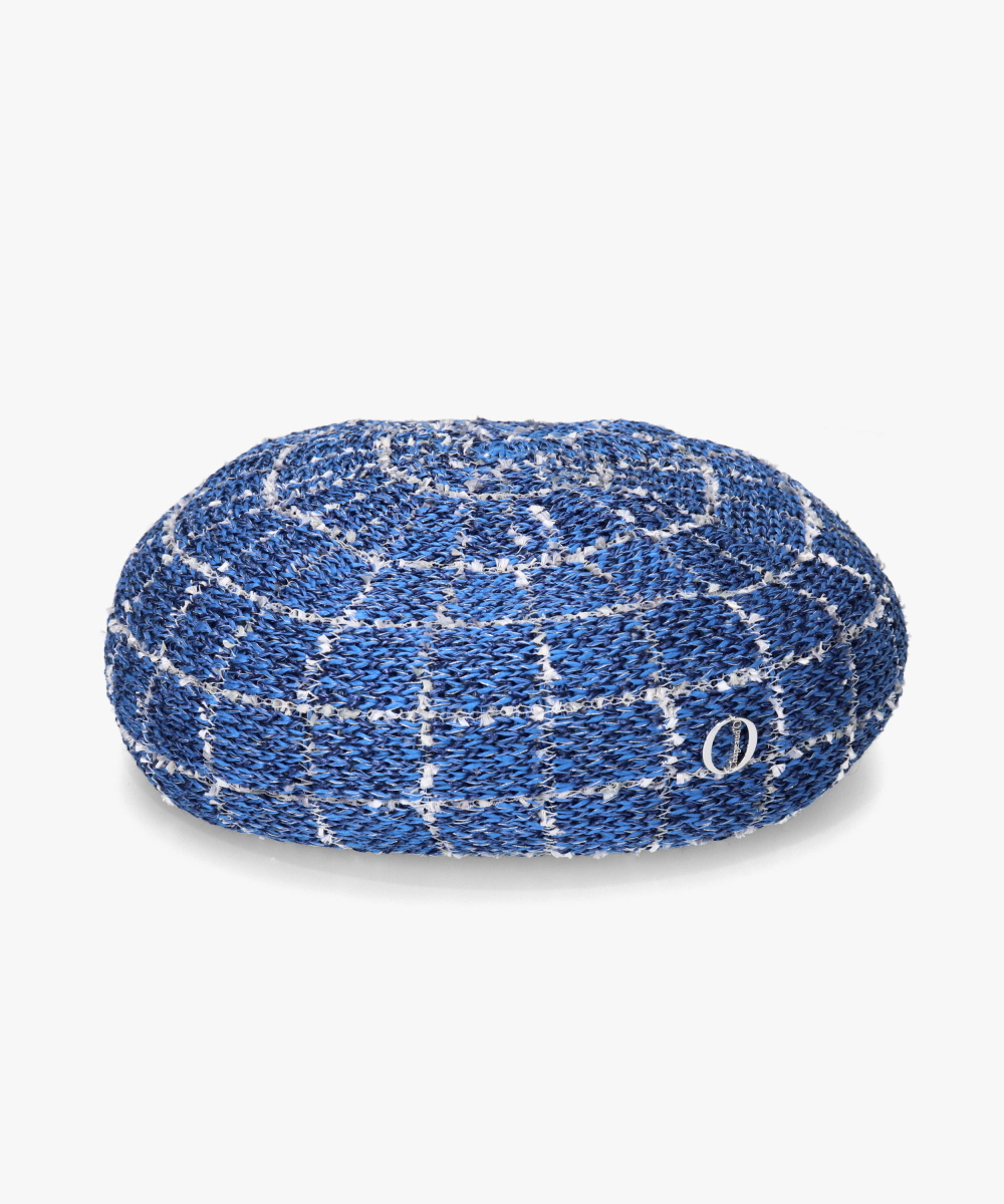 Chapeau d' O TM Check Tweed Beret | 57.5cm(75) WHITE (06