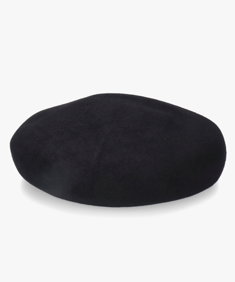 OVERRIDE KNIT FELT BIG BERET | 58cm(58) BLACK (01