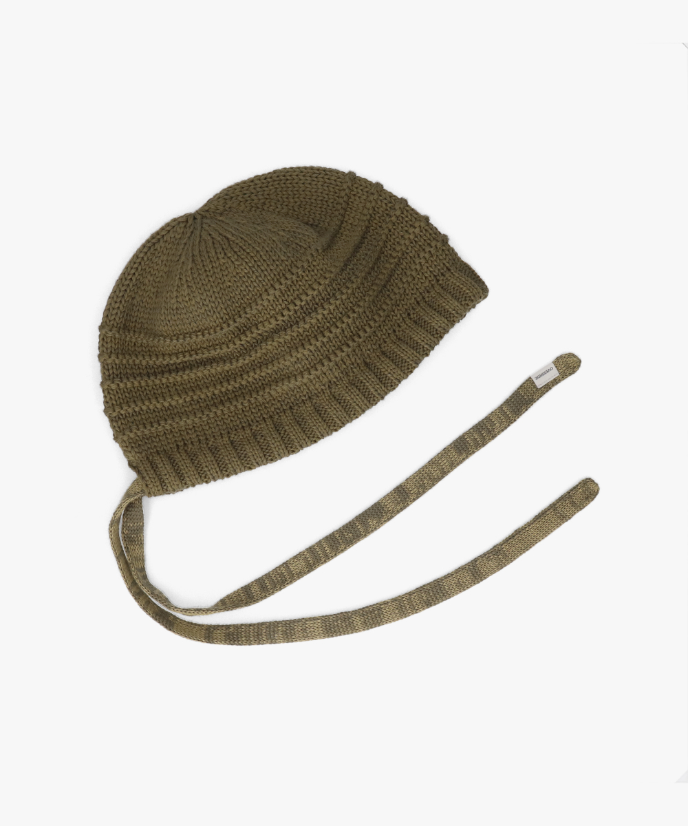 完売！新品override ベージュ出品クロシェスカーフビーニー！オーバーライド FUDGE8月号掲載】OVERRIDE OGC SHEER SCARF HAT SG | 58cm(58