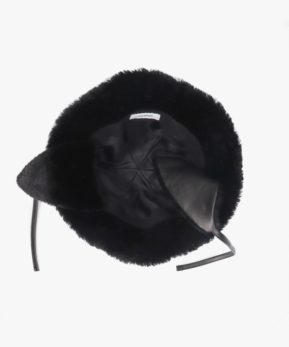 OVERRIDE FAKE LEATHER FLAPHAT SGP | 58cm(58) BLACK (01