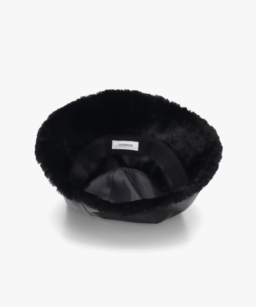 OVERRIDE FAKE LEATHER FLAPHAT SGP | 58cm(58) BLACK (01