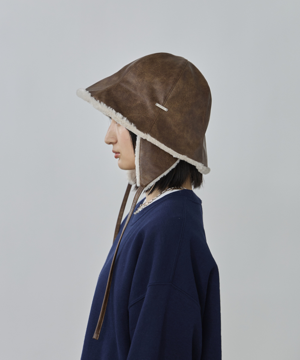 OVERRIDE FAKE LEATHER FLAPHAT SGP | 58cm(58) BLACK (01