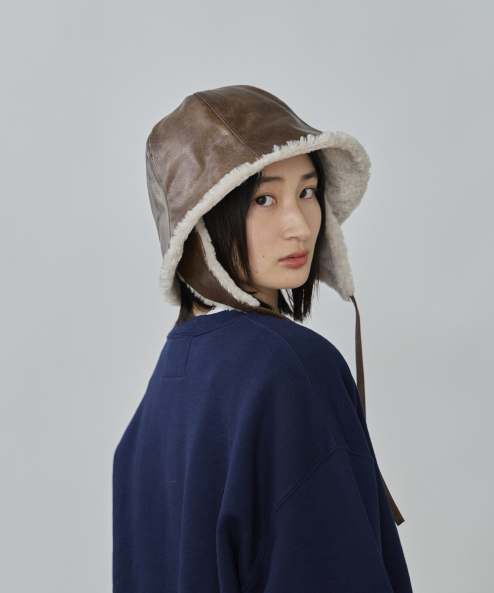 OVERRIDE FAKE LEATHER FLAPHAT SGP | 58cm(58) BLACK (01