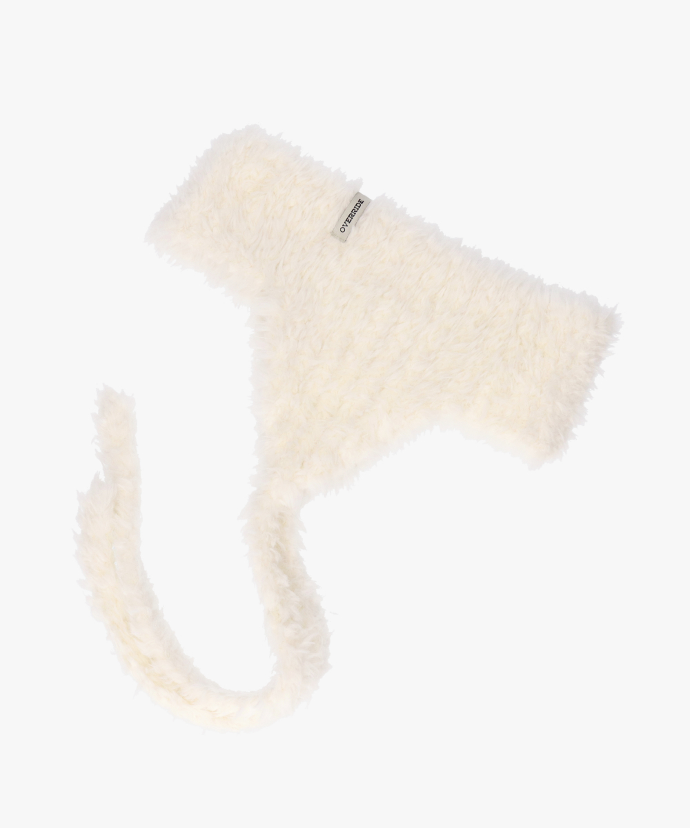 OVERRIDE  KNIT FURRY FLAPBAND