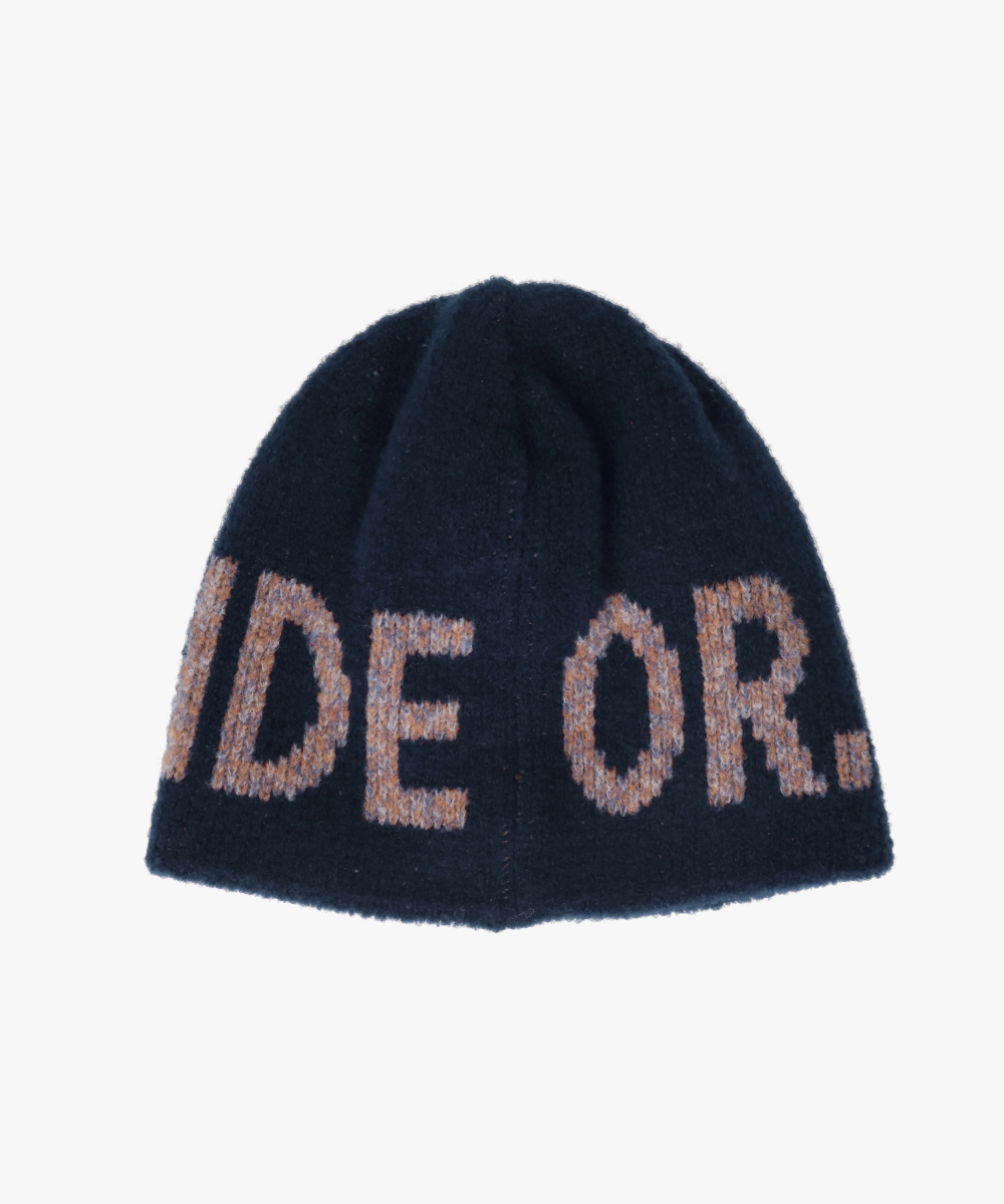 予約】OVERRIDE KNIT PUWA LOGO SHORT BEANIE | 57cm～59cm(98